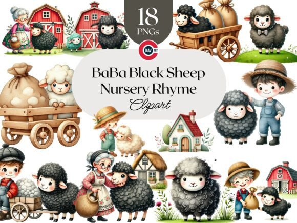 Download Baa Baa Black Sheep Nursery Rhyme PNG - Nursery rhyme Collection