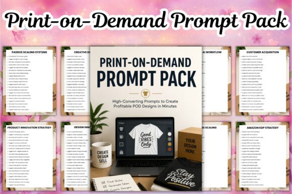 Download Print-on-Demand Prompt Pack - Premium Resources