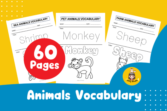 Download 60 Printable Animals Vocabulary Coloring - Printable animals Collection