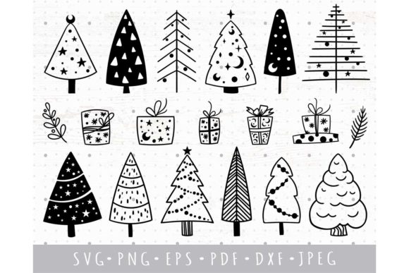 Download Scandi Modern Christmas Tree SVG PNG Set - Modern Collection