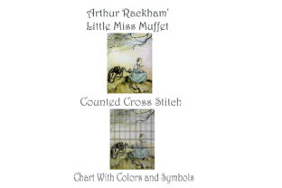 Download Arthur Rackham Miss Muffett Cross Stitch - Premium Resources